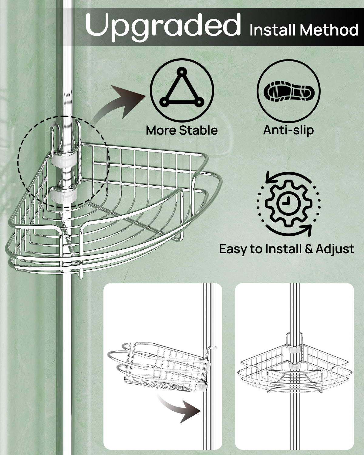 EZ01 Shower caddy Tension Pole