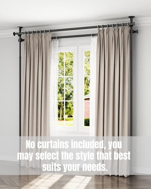 EZ05 Tension Curtain Rod For Windows,2+2