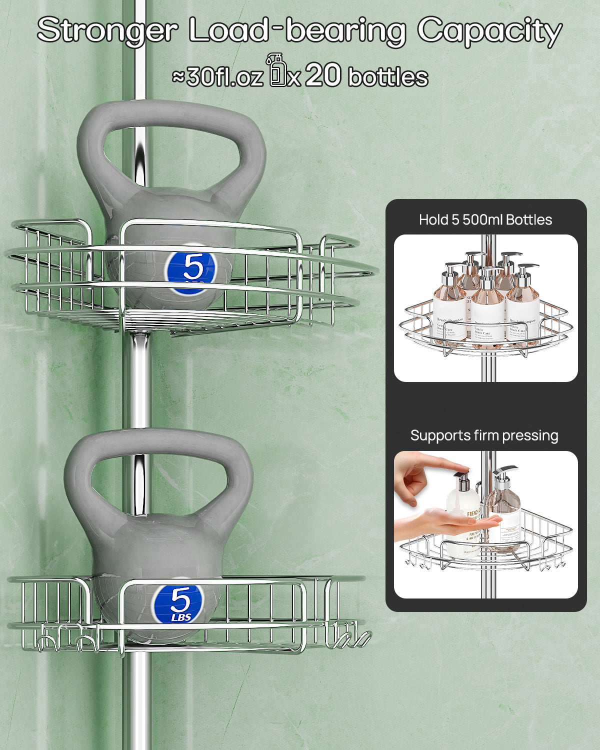 EZ01 Shower caddy Tension Pole