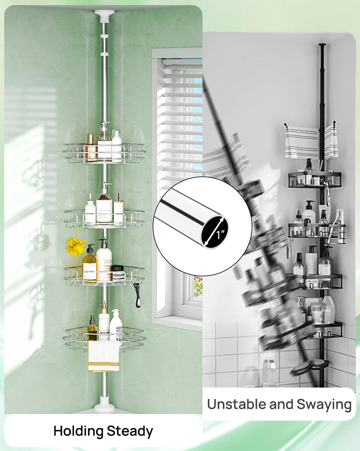 EZ01 Shower caddy Tension Pole