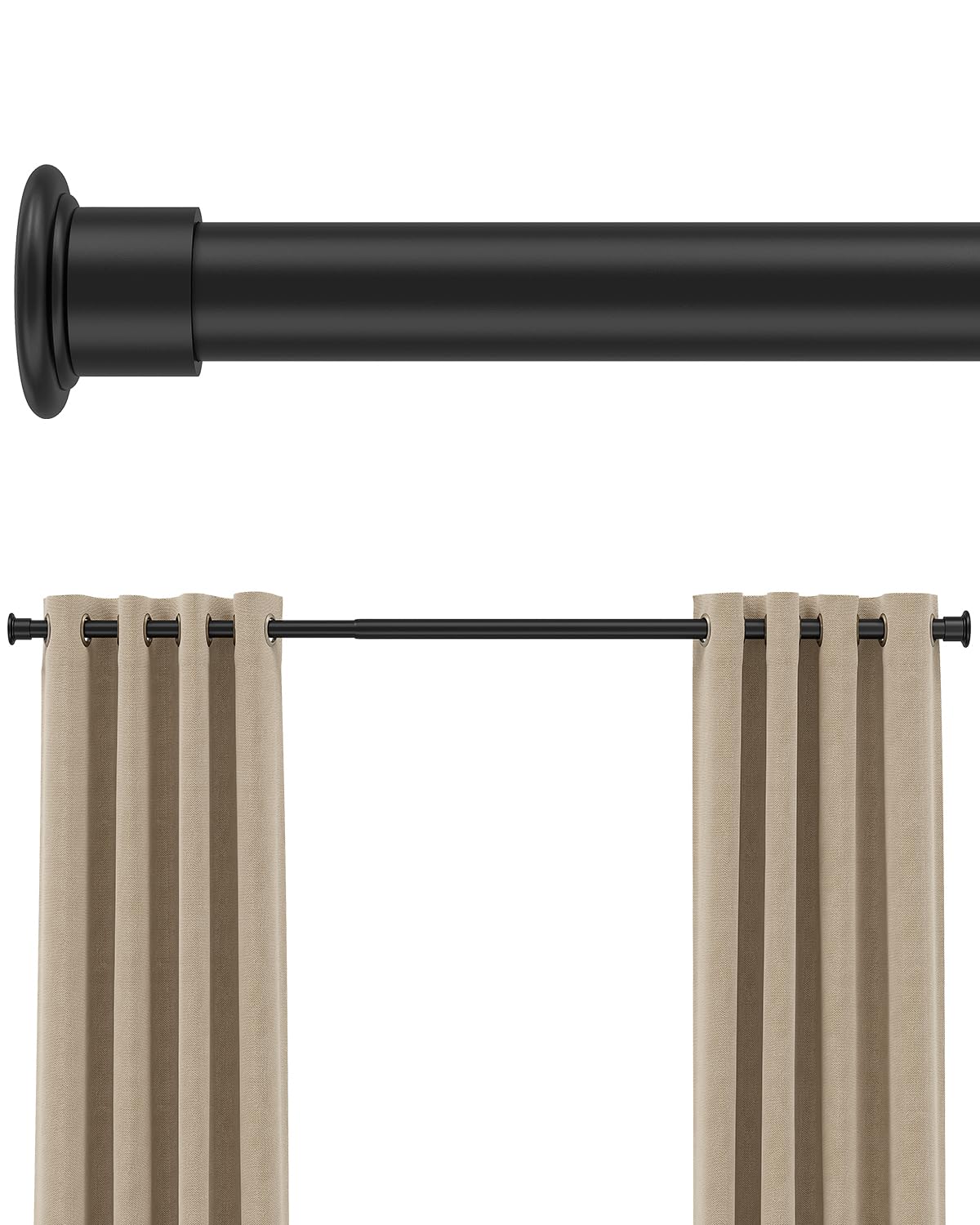 EZ02S Tension Curtain Rod, 28 to 43 Inches