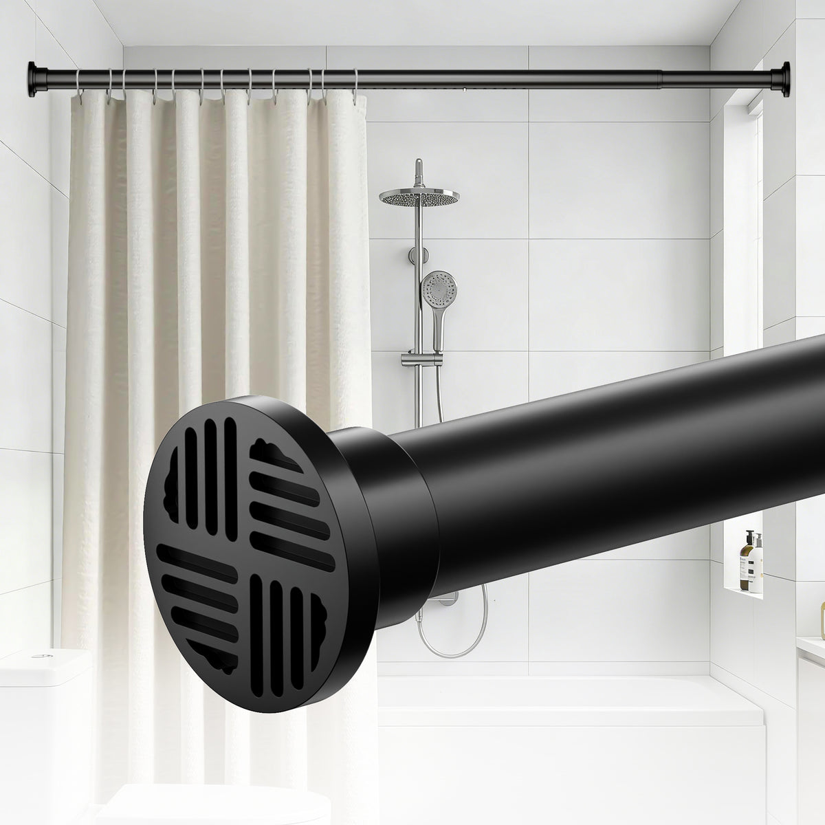 EZ06M Tension Curtain Rod by EZFurni, 42 to 82 Inch