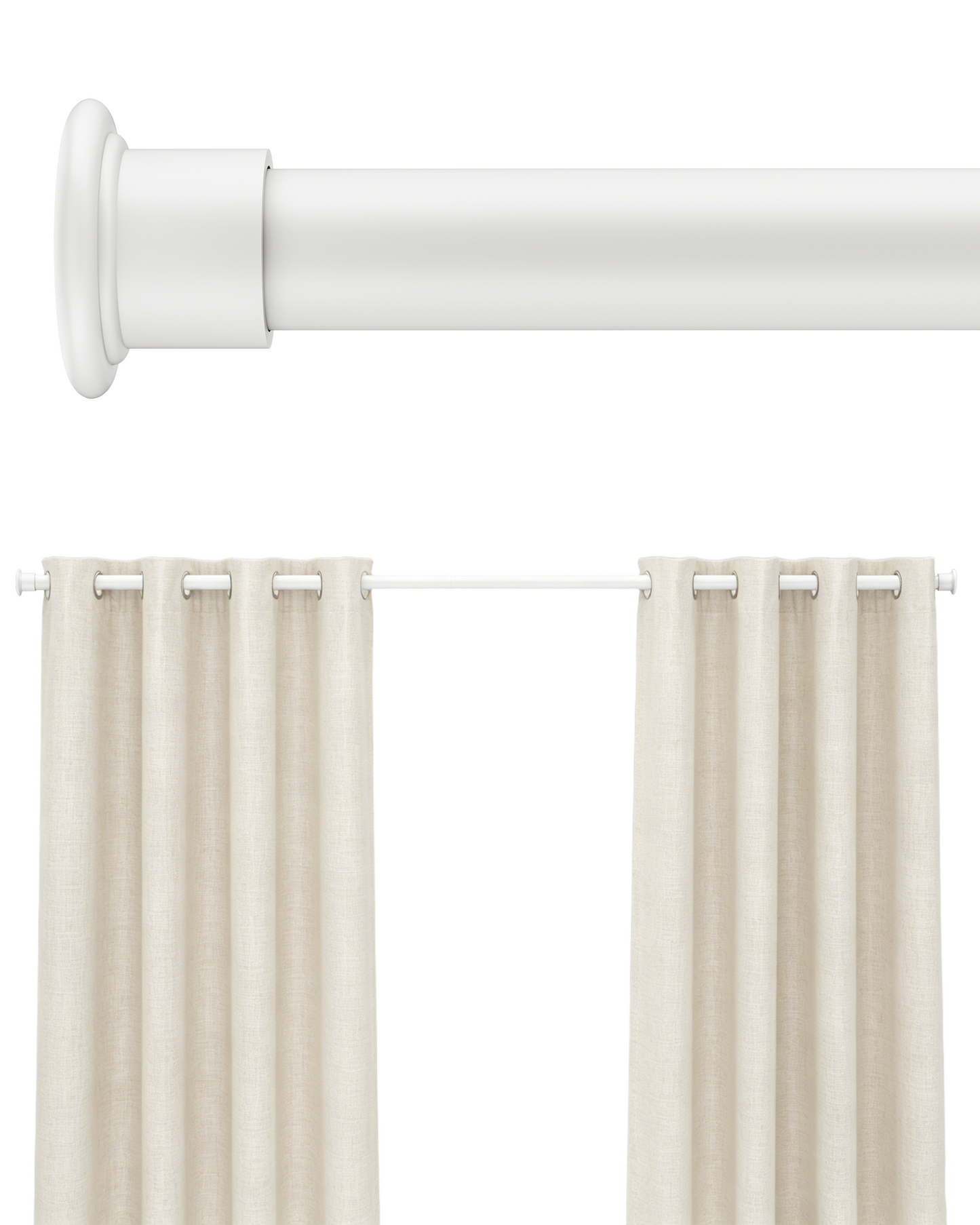 EZ02M Tension Curtain Rod, 35 to 76 Inches