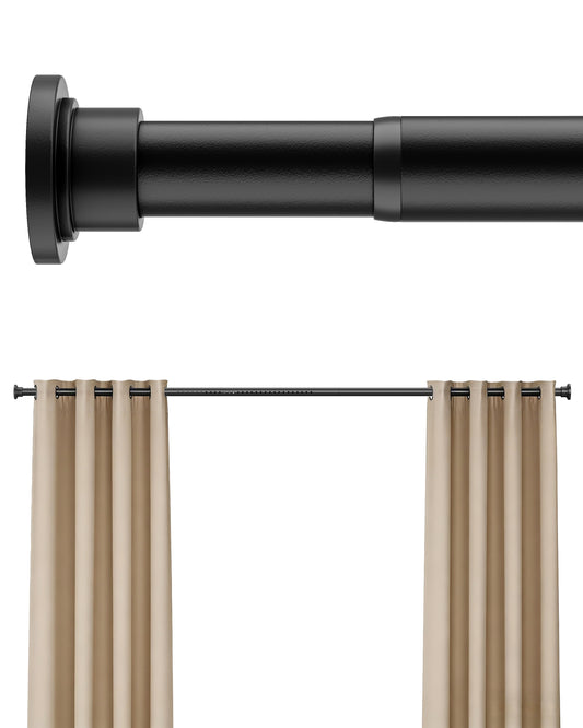 EZ03L Tension Curtain Rods for Windows, 42 to 123 Inches