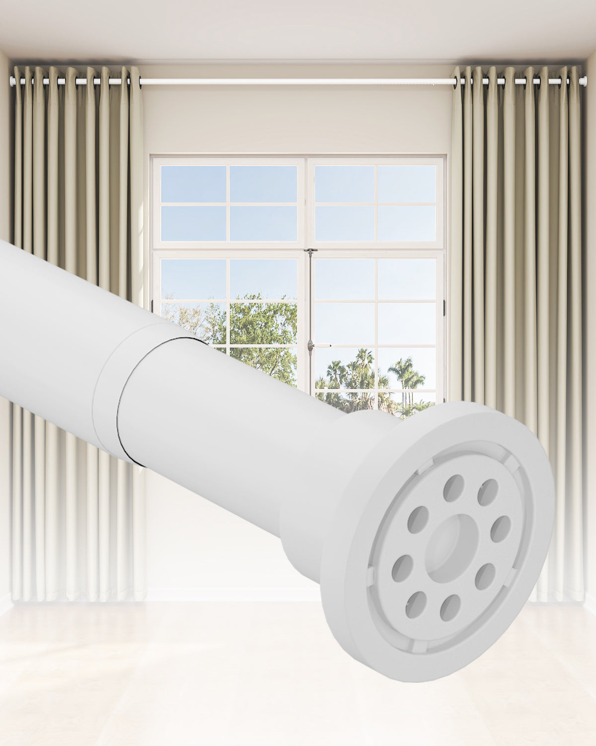 EZ03XL Tension Curtain Rods for Windows, 42 to 160 Inches