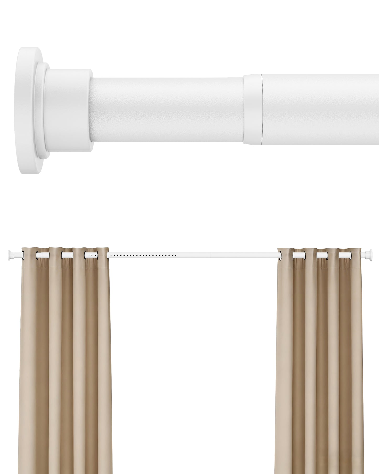 EZ03M Heavy Duty Tension Curtain Rod by EZFurni,35 to 76 Inches