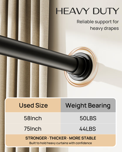 EZ06M Tension Curtain Rod by EZFurni, 42 to 82 Inch