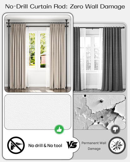 EZ05 Tension Curtain Rod For Windows,2+2