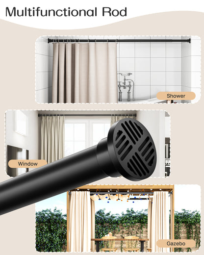 EZ06M Tension Curtain Rod by EZFurni, 42 to 82 Inch