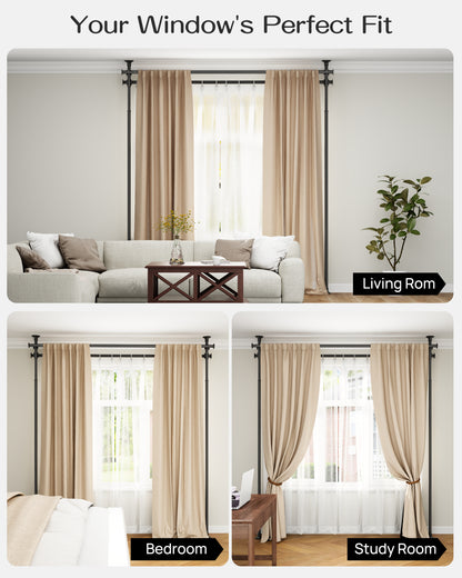 EZ05 Tension Curtain Rod For Windows,2+2