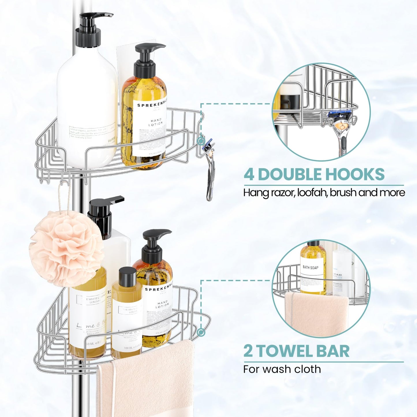 EZ01 Shower caddy Tension Pole