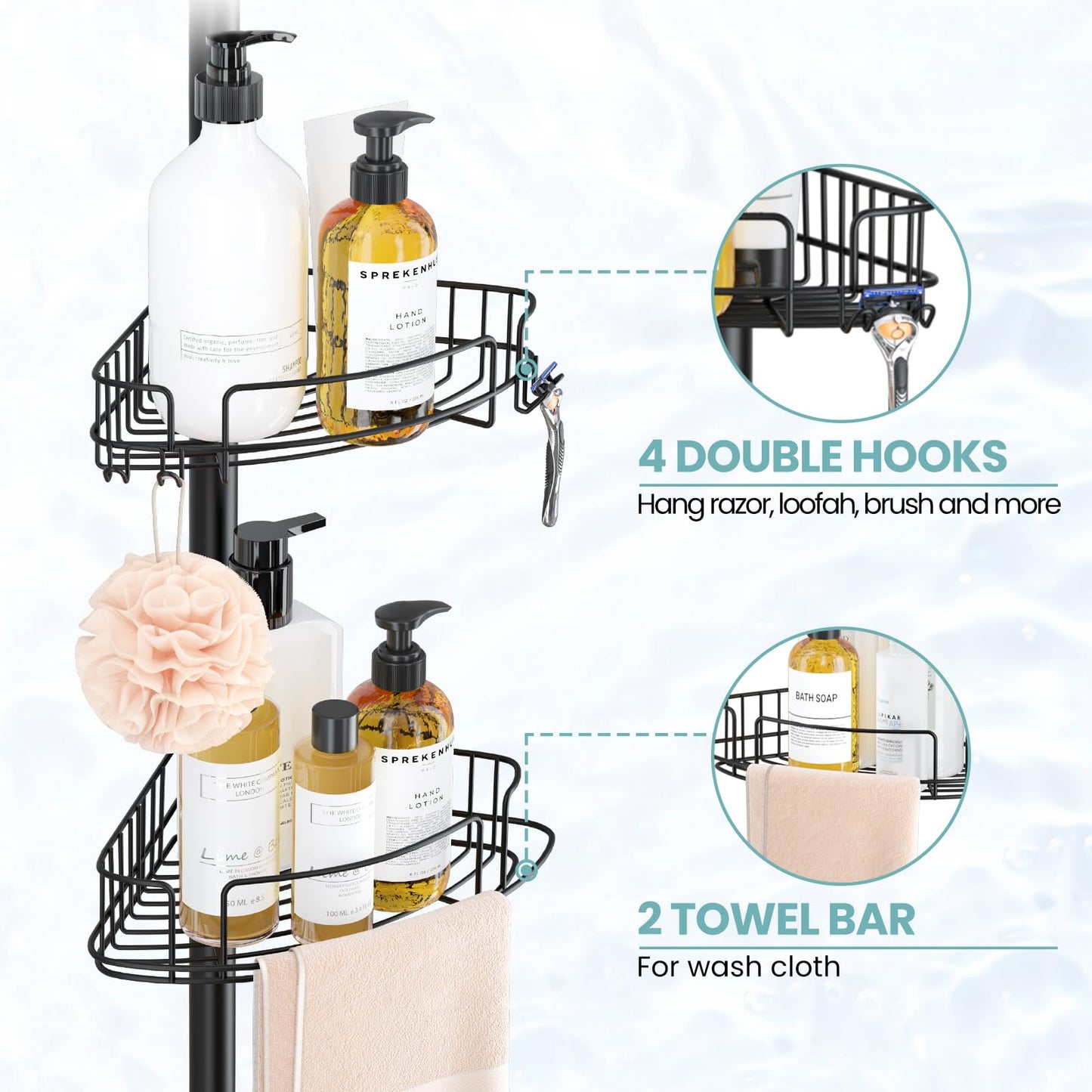 EZ01 Shower caddy Tension Pole