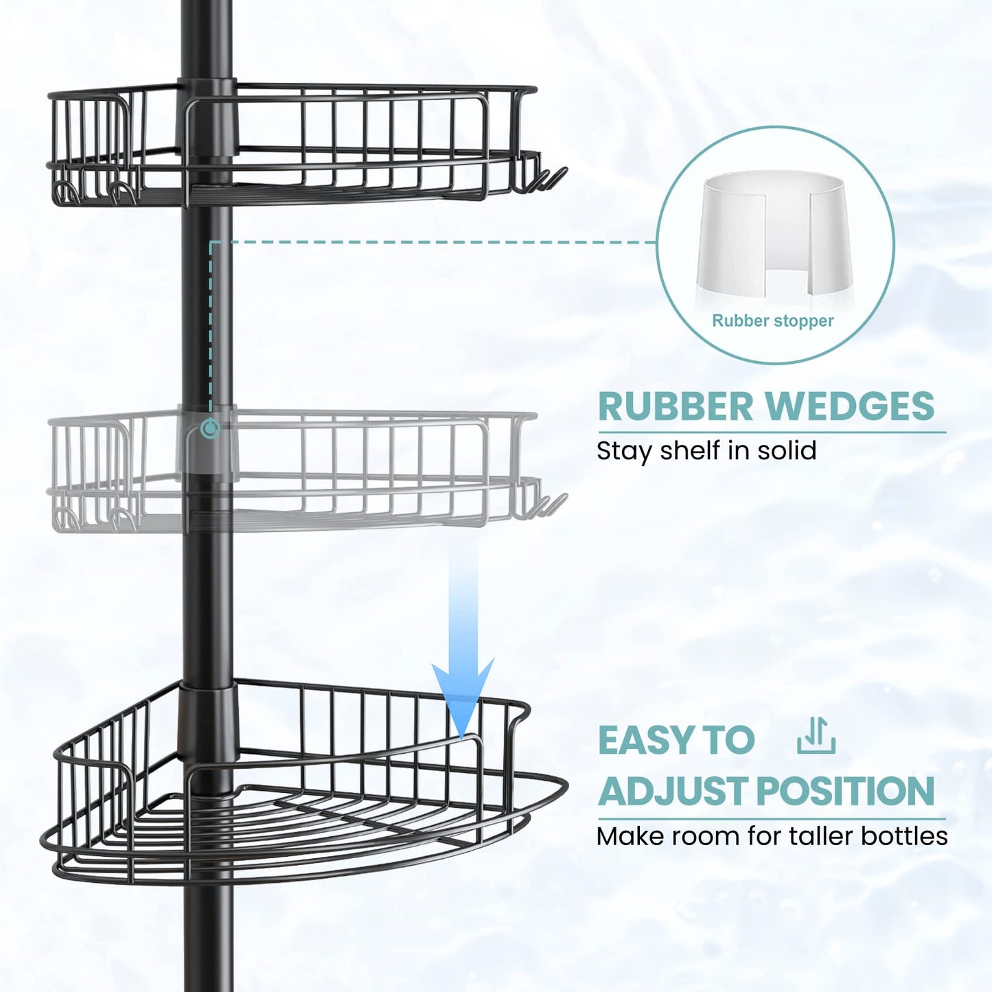 EZ01 Shower caddy Tension Pole