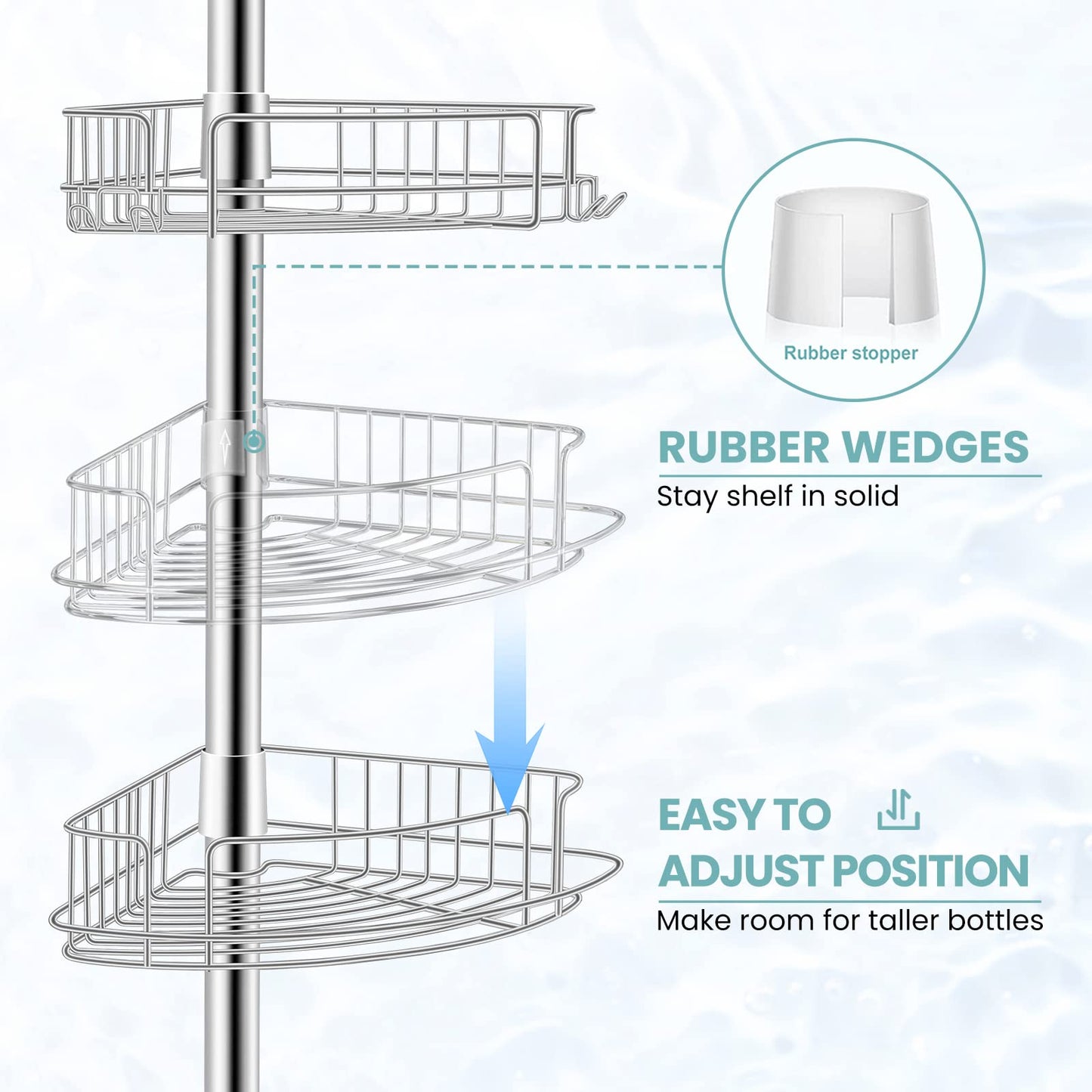 EZ01 Shower caddy Tension Pole