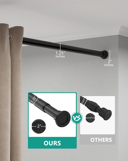 EZ02L Tension Curtain Rod, 42 to 123 Inches