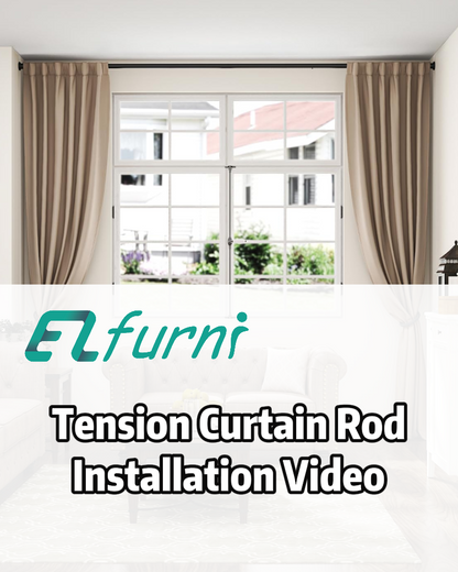EZ03XL Tension Curtain Rods for Windows, 42 to 160 Inches
